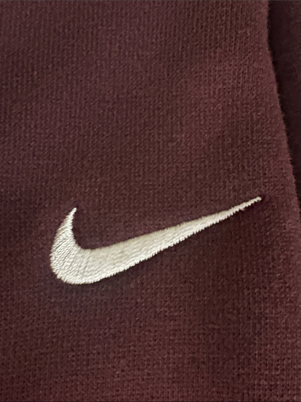 Nike Phoenix Fleece Women’s Loose Mid- Rise Barrel Pants in Burhundy-Size small - Picture 5 of 7
